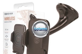 Prie stiklo tvirtinamas auto laikiklis telefonui Forever su 10W įkrovimu
