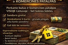 Skubiai perkame butus 1, 2, 3, 4 kambarių