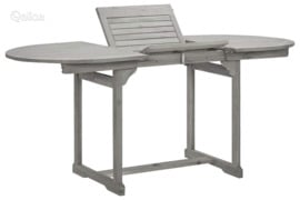 vidaXL Sodo valgomojo stalas, (120–170)x80x75cm, akacijos masyvas