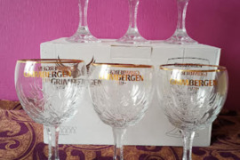 Belgiškos, nuostabaus grožio, 0,5 ltr. GRIMBERGEN, firminės alaus taurės.