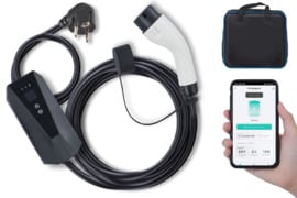 Ev įkroviklis Type2 App 1fazės 3,7kw 16a Ip66 8,6m