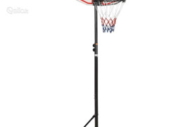 vidaXL Krepšinio stovas, baltos spalvos, 216–250cm, polietilenas