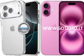 C-Clear Plus skaidri nugarėlė Apple iPhone 16 telefonui WWW.GOTAMO.LT