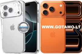 C-Clear Plus skaidri nugarėlė Apple iPhone 17 Pro telefonui WWW.GOTAMO.LT