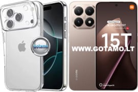 C-Clear Plus skaidri nugarėlė Xiaomi 15T telefonui WWW.GOTAMO.LT