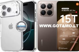 C-Clear Plus skaidri nugarėlė Xiaomi 15T Pro telefonui WWW.GOTAMO.LT