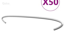 vidaXL Kabliai gabionams, 50vnt., galvanizuotas plienas, 50cm