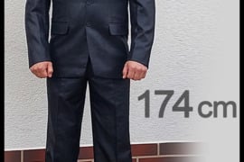 Juodas vyriškas kostiumas 170-96, 174 cm