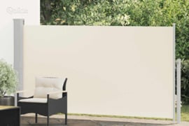 vidaXL Ištraukiama šoninė kiemo pertvara, kreminės spalvos, 170x300cm