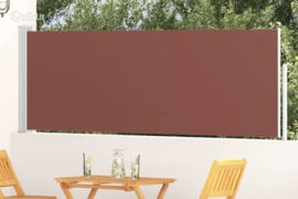 vidaXL Ištraukiama šoninė kiemo pertvara, rudos spalvos, 100x300cm