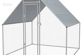 vidaXL Lauko narvas viščiukams, cinkuotas plienas, 2x2x1,92 m