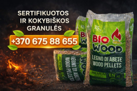Sertifikuotos ir kokybiškos Granulės