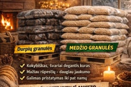 Parduodame Kokybiškas Granules Šildymui