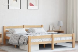 vidaXL Lovos rėmas, 160x200cm, pušies medienos masyvas