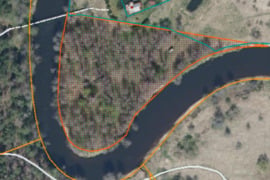 Parduodamas išskirtinis 1,25 ha miško sklypas su ~350 m Merkio upės pakrante, Varėnos r., Kasčiūnų k