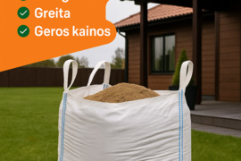  Sijotas juodžemis, kompostas didmaišiais