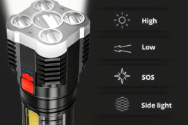 LED Žibintuvėlis prožektorius YT 81042 USB pakraunamas