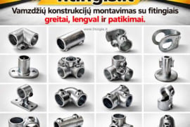 Fitingiai gardų, narvų ir voljerų montavimui