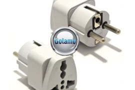 220V tinklo adapteris perėjimas iš UK / US / AU į EU (europinį) lizdą