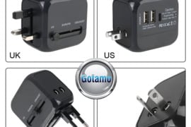 220V tinklo adapteris kelioninis All-in-One US / UK / AU / EU