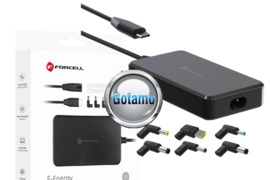 Universalus nešiojamo kompiuterio kroviklis Forcell 65W USB-C + antgaliai
