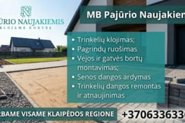Trinkelių klojimo darbai
