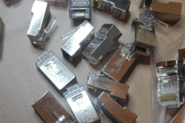 RJ45 8p8c kištukai ekranuoti ftp5kat ir ftp6kat.