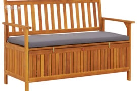 vidaXL Sodo suoliukas-daiktadėžė, 120cm, akacijos medienos masyvas