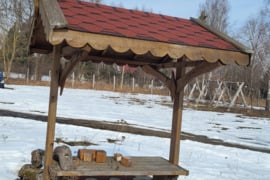 Lauko baldai su stogeliu