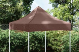 vidaXL Proginės palapinės stogas, rudos spalvos, 2x2m, 270 g/m²