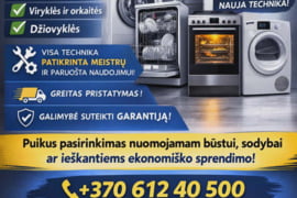 Naudota buitinė technika.