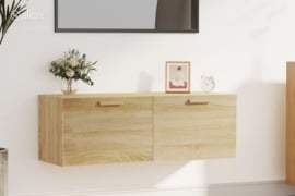 vidaXL Sieninė spintelė, ąžuolo, 100x36,5x35cm, apdirbta mediena
