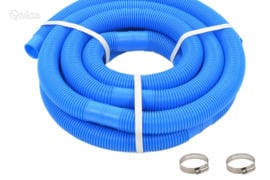 vidaXL Baseino žarna su spaustuvais, mėlyna, 38 mm, 6 m