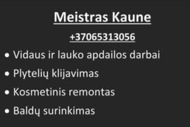 Apdailos darbai/meistras į namus