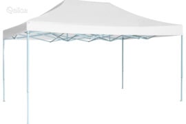 vidaXL Išskleidžiama proginė palapinė, baltos spalvos, 3x4,5m
