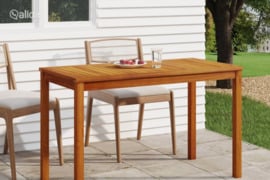 vidaXL Sodo stalas, 110x55x67cm, akacijos medienos masyvas