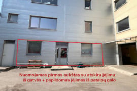 Atskiras įėjimas į patalpas Vilkpėdės g. 10