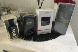 Nauji originalus vyriski kvepalai,BOSS 50ml.ARMANI 75ml.RICH MAN 100ml.DIPLOMATE 100ml
