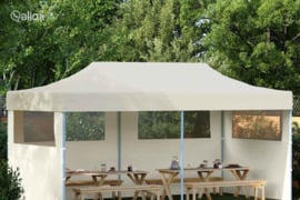 vidaXL Sulankstoma proginė palapinė 3 x 6 m, kremo spalvos