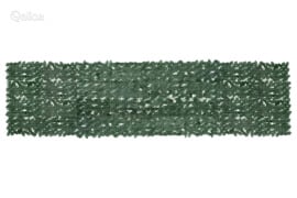 vidaXL Balkono pertvara, 400x100cm, su tamsiai žaliais lapais