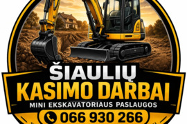 MINI EKSKAVATORIAUS PASLAUGOS ŠIAULIUOSE ⚡ 
