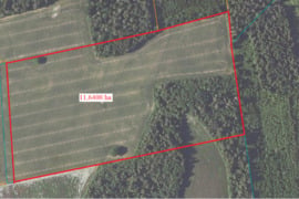Parduodamas 11,6400 ha žemės sklypas