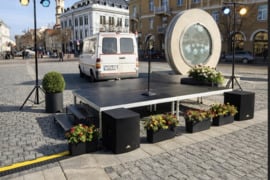 Scenos pakylų nuoma, renginių įgarsinimas, techninis aptarnavimas.