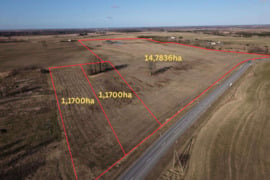 17ha sklypas su elektra ir asfaltuotu keliu