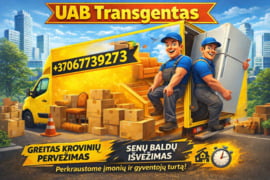 Perkraustymas, baldų išvežimas Panevėžyje