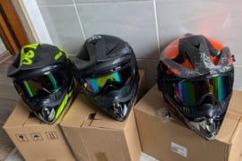 Nauji Vaikiški paauglių moto šalmai motokroso + akiniai pirštinės