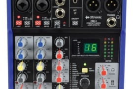 Citronic CSD-4, kompaktiškas mikšeris BT / AUX 16 programų