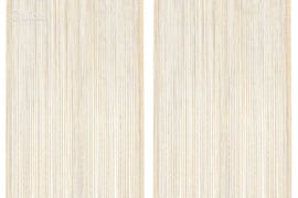 vidaXL Virvelinės užuolaidos, 2vnt., 100x250cm, kreminės spalvos