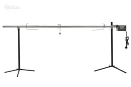 vidaXL Automatinė kepsninė su varikliu, nerūd. plienas, 207x45x81cm