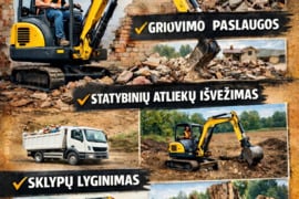 Ekskavatoriaus nuoma su operatoriumi